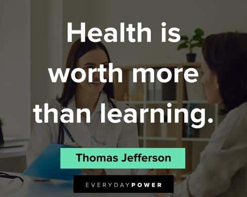 gym quotes on health is worth more than learning
