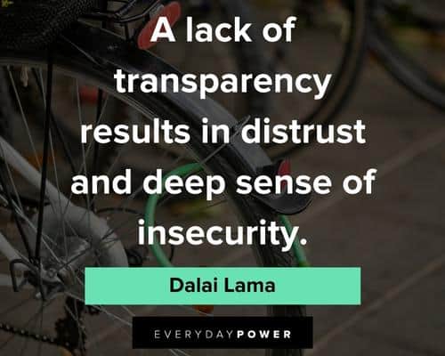 insecurity quotes about a lack of transparency