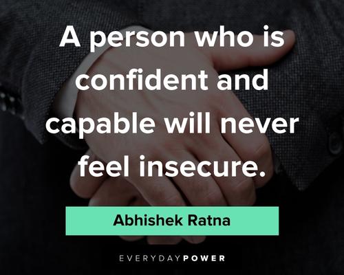 insecurity quotes on confident