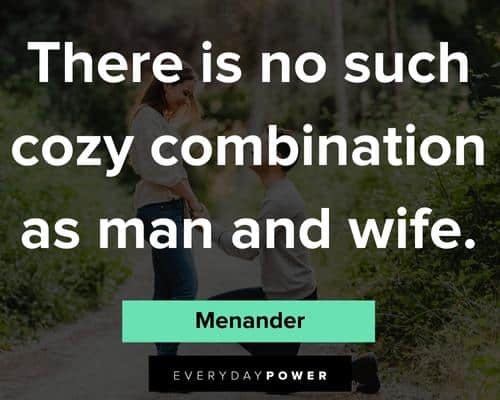 marriage quotes about there is no such cozy combination as man and wife