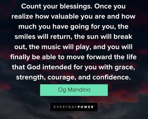 og mandino quotes about count your blessings