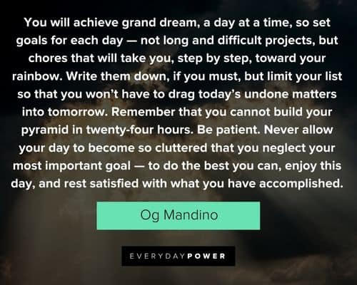 og mandino quotes to achieve grand dream