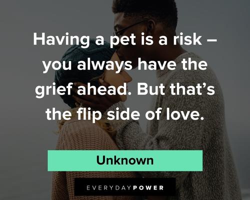 pet loss quotes that's the flip side of love