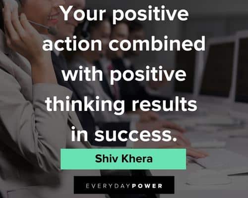 positive attitude quotes on thinking results in success