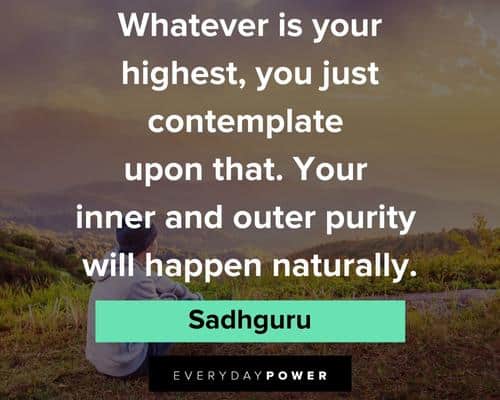 Sadhguru quotes about inner and outer purity