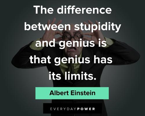 sassy quotes about the difference between stupidity and genius is that genius has it's limits