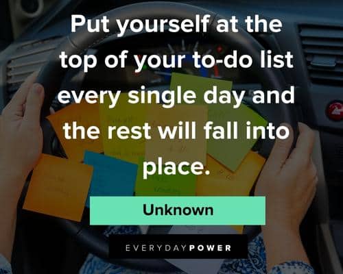 self care quotes about put yourself at the top of your to do list