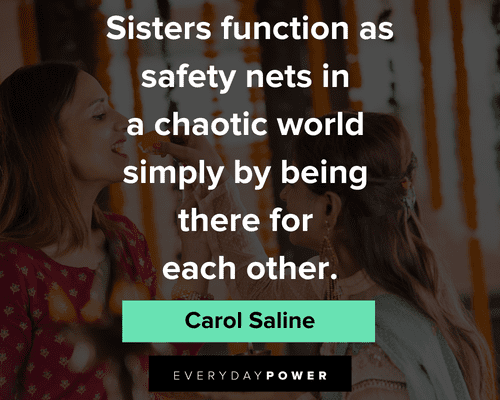 sister-in-law quotes about sisters fuction as safety nets in a chaotic world