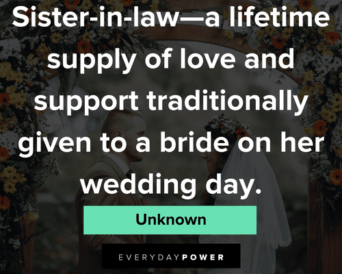 sister-in-law quotes on lifetime supply of love 