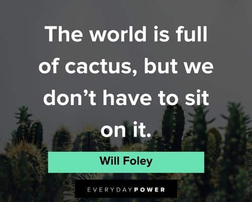 cactus quotes about the world is full of cactus, but we don't have to sit on it