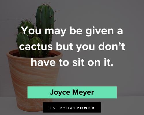 cactus quotes on you may be given a cactus but you don't have to sit on it
