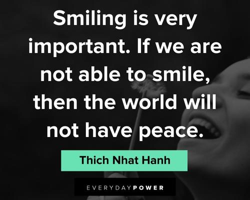 world peace quotes on smiling is very important