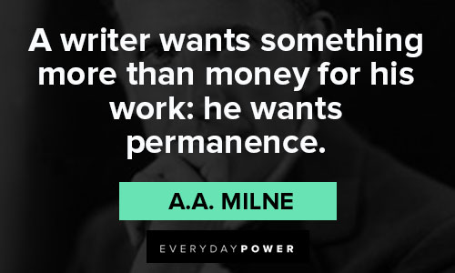 a.a. milne quotes about money