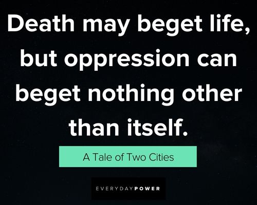a tale of two cities quotes about death may beget life