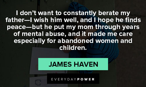 abandoned quotes from James Haven