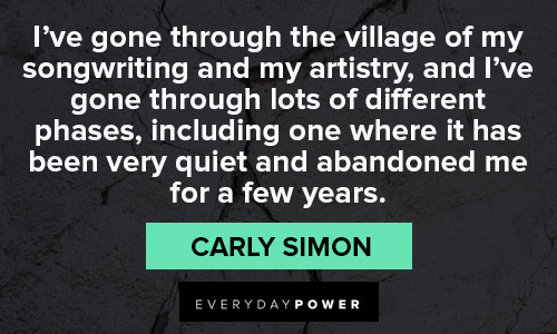 abandoned quotes from Carly Simon