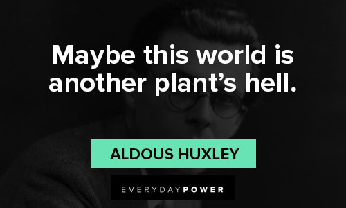 aldous huxley quotes on maybe this world is another plant's hell