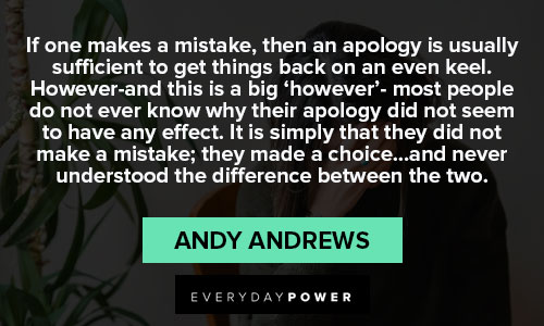 Andy Andrews quotes about mistakes and actions