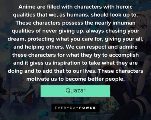 Special anime quotes