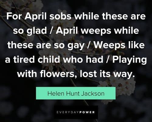 Unique April quotes