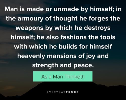 As a Man Thinketh quotes about strength and peace
