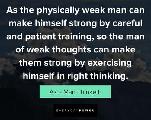 As a Man Thinketh quotes about right thinking