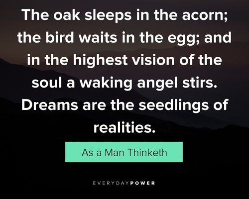 As a Man Thinketh quotes on dream