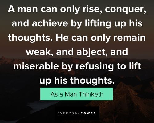 As a Man Thinketh quotes on lifting