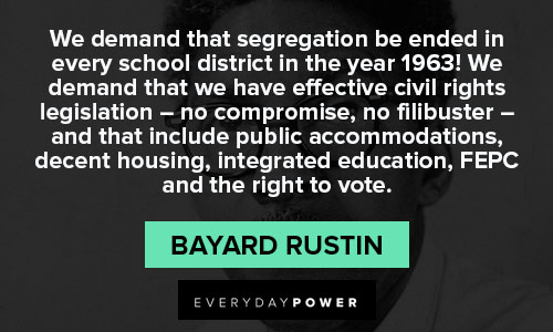 Bayard Rustin quotes about school
