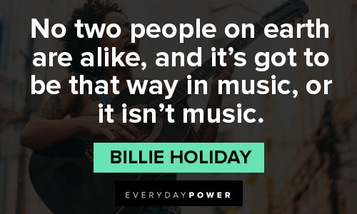 billie holiday quotes on music