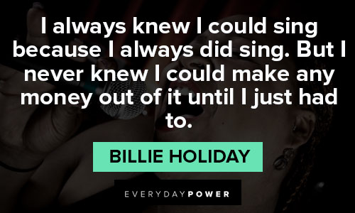 billie holiday quotes about money