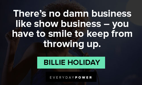 billie holiday quotes on business