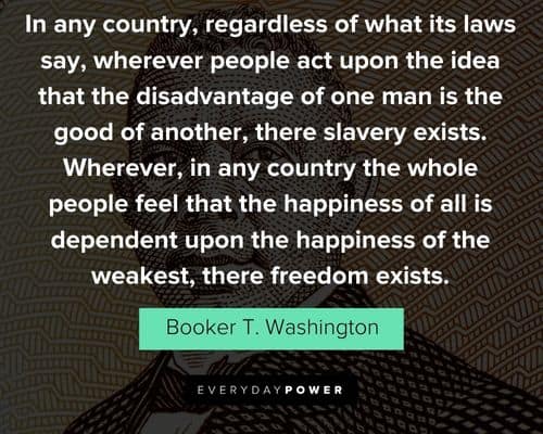 Booker T. Washington quotes and sayings