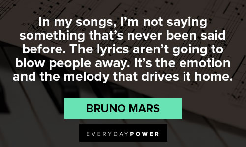 Cool Bruno Mars quotes