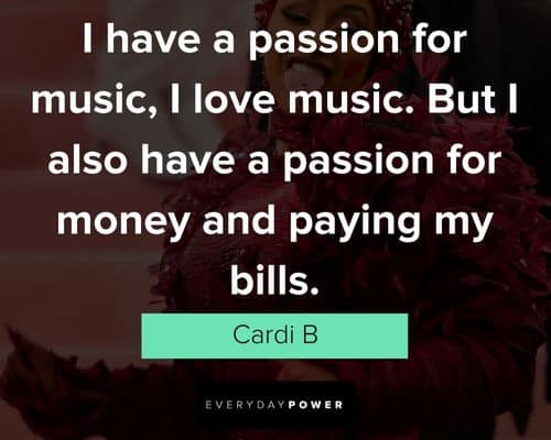cardi b quotes about music