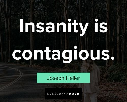 Catch-22 quotes about insanity is contagious
