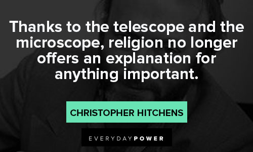 Christopher Hitchens quotes that telescope 