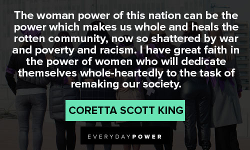 Coretta Scott King quotes about woman power