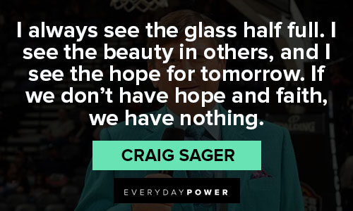 Craig Sager quotes on glass