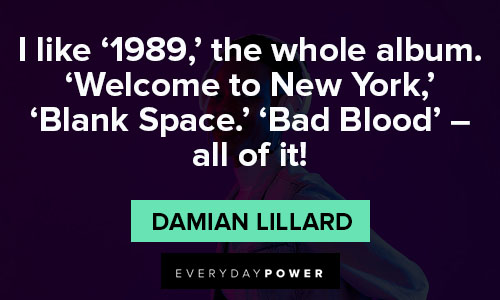 Damian Lillard quotes on music