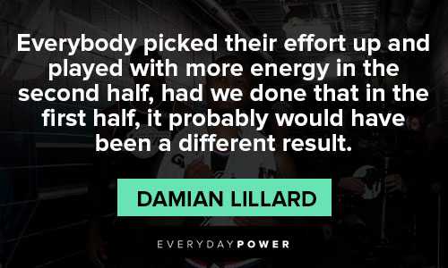 Damian Lillard quotes on result
