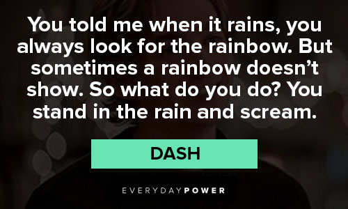 Dash and Lily quotes about rain