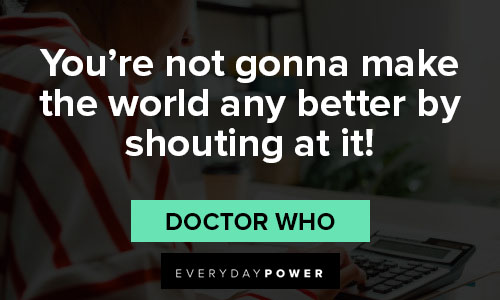 Doctor Who quotes about world