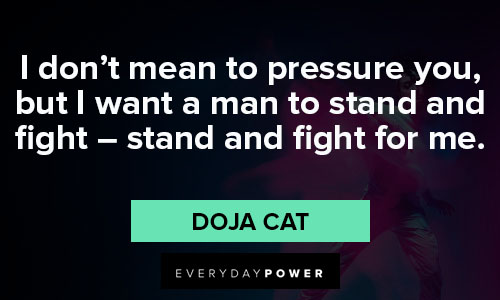 doja cat quotes about stand and fight