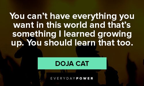 doja cat quotes on learn