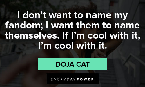doja cat quotes about name 