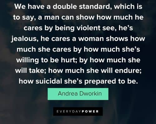 Double standard quotes about men and women