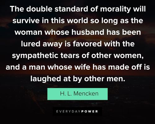 Double standard quotes about men