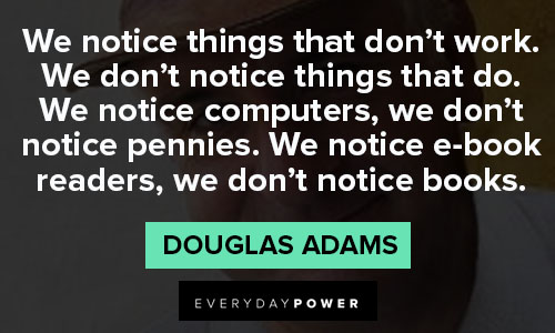 Douglas Adams quotes about notice book