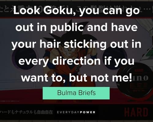 Dragon Ball Z quotes about looking Goku